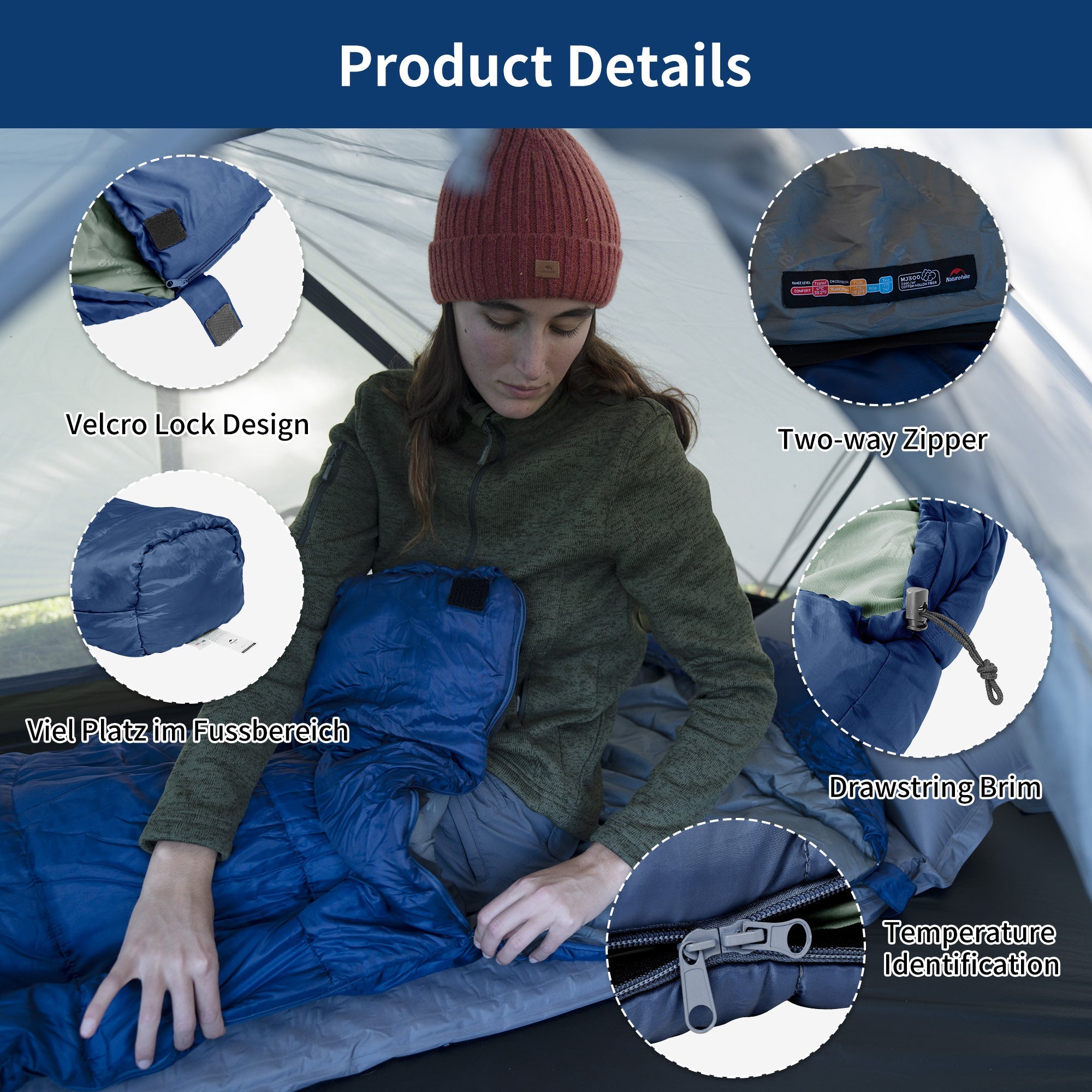 Mujin™ MJ300 Synthetic Mummy Sleeping Bag 39°F / 4°C