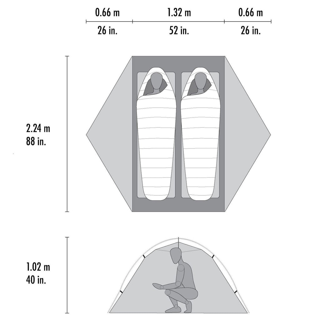 MSR Hubba Hubba LT 2 Person Hiking Tent