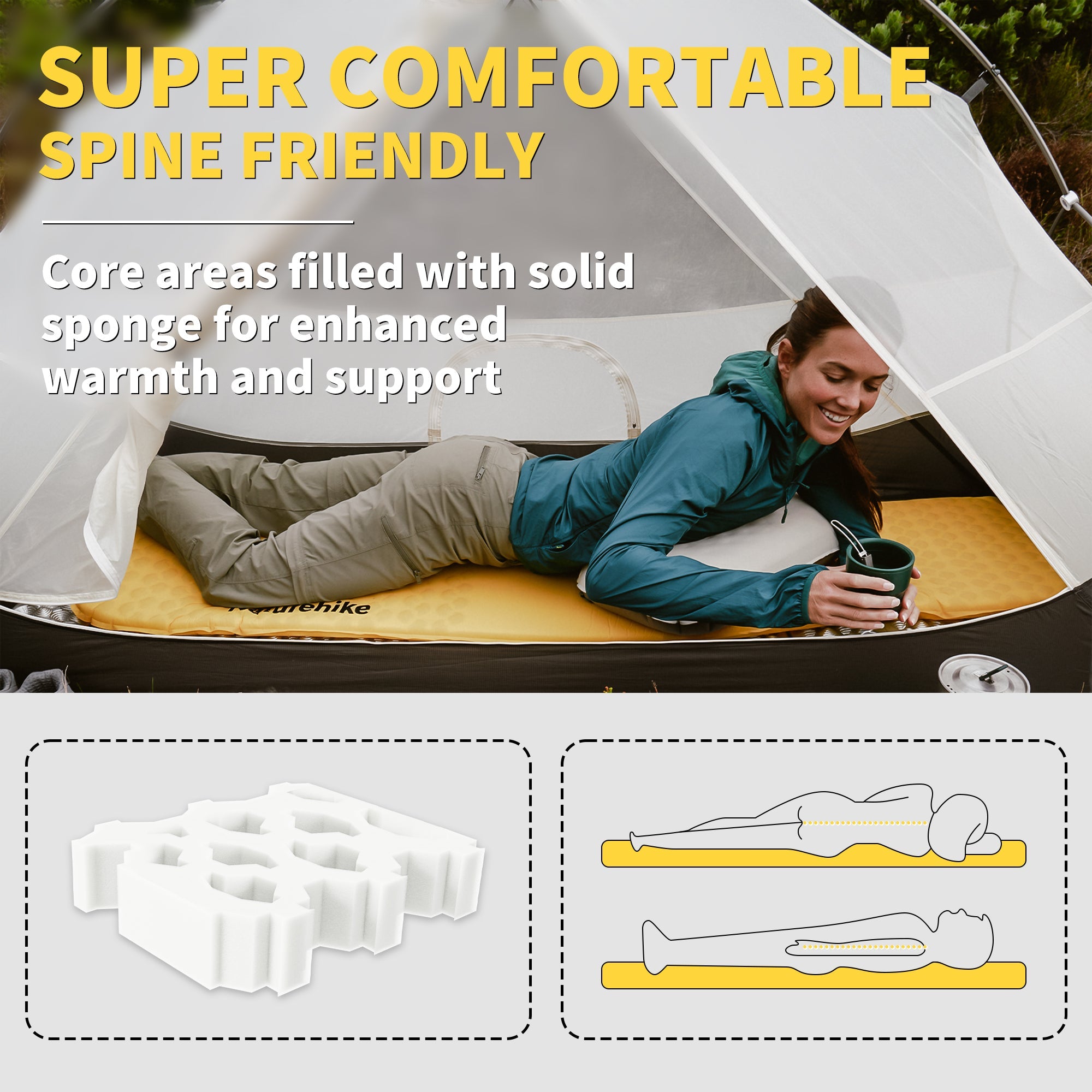 Yugu™ R3.6 Ultralight Self-Inflating Sleeping Pad