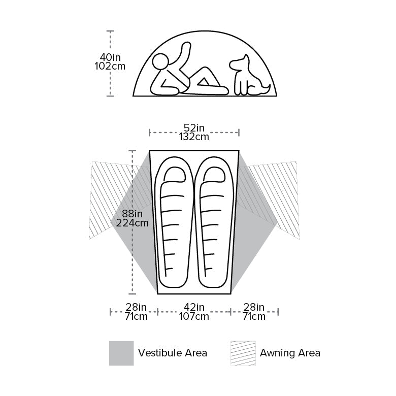 Big Agnes Copper Spur UL2 HyperBead™ Tent (Footprint Not Included)