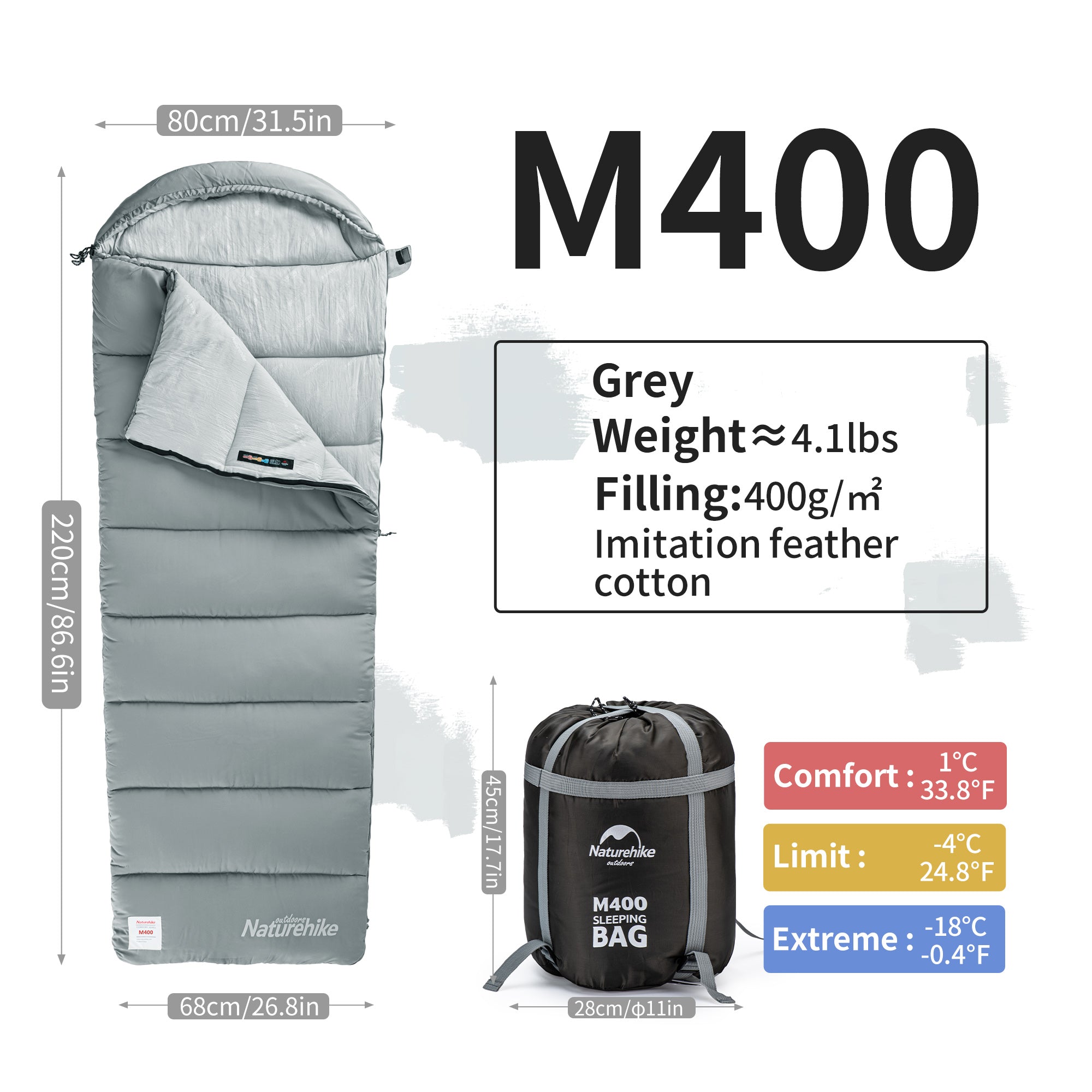 SunTherm™ M180 Synthetic Sleeping Bag 53°F / 12°C