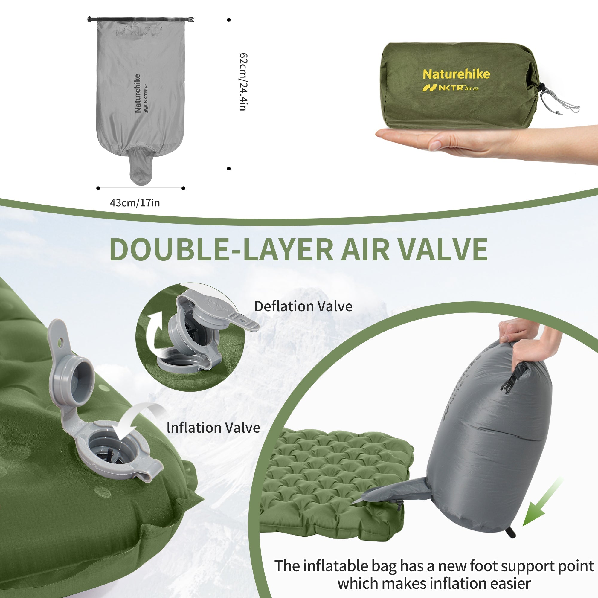 TuYe™ 4.6 Ultralight Inflatable Pad