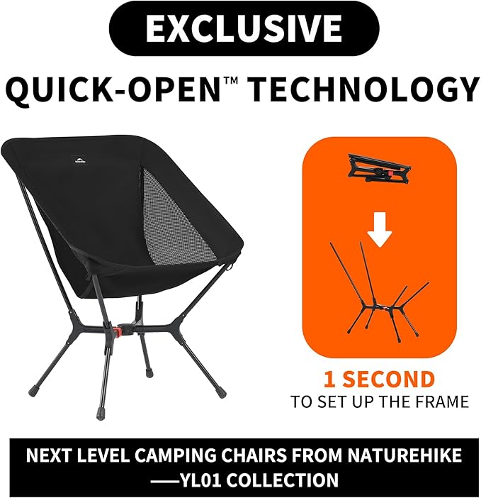 PeakLite™ YL01 Ultralight Auto-Snap Pop-Up Camping Chair